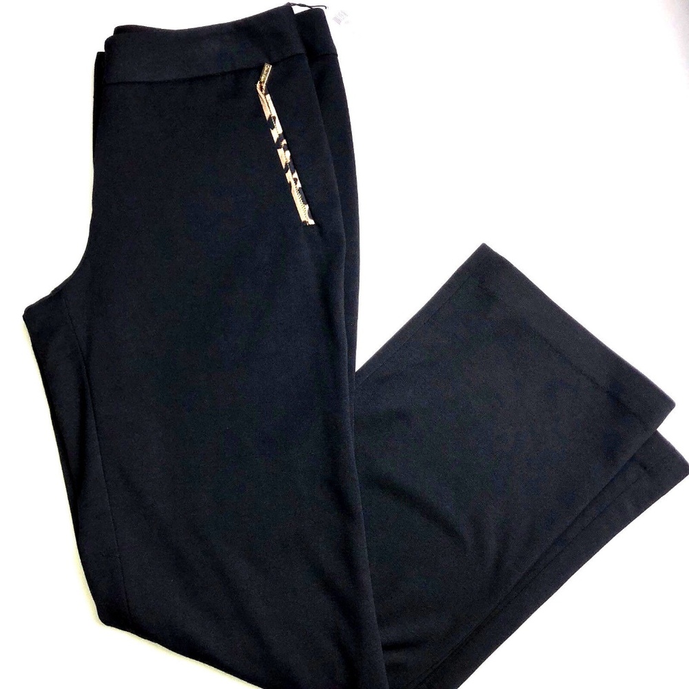 Calvin Klein Black Dress Pants Size 10 Cheetah